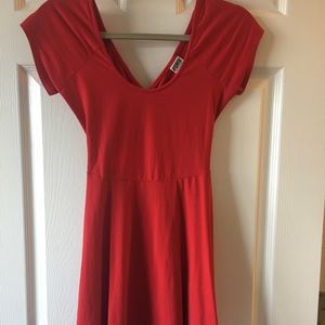VS PINK BRAND RED COTTON SKATER DRESS